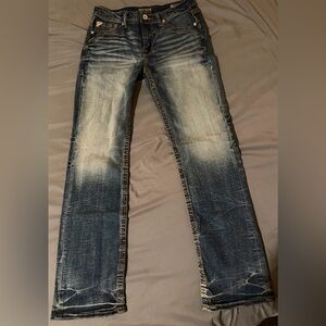 33x34 Salvage Mayhem Bootcut Regular Fit Medium Wash Jeans